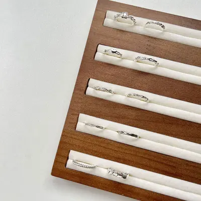 Minimalistischer glatter Ring, verstellbar, nicht anlaufend - 5
