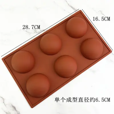 6-Piece Large Half-Circle Chocolate Silicone Mold 15-Piece 35-Piece Small Half-Circle Cake Pudding Mold DIY Handmade Soap Mold