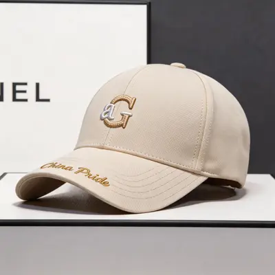 Baseballkappe Herren modisch Trend Ananas-Stoff Buchstaben-Logo Alltag vielseitig steife Kappe breite Krempe verkleinert Gesicht Enten-Schirmmütze - 9