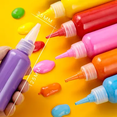 Yıkanabilir suluboya, 60 ml, 12 renk, çocuklar için