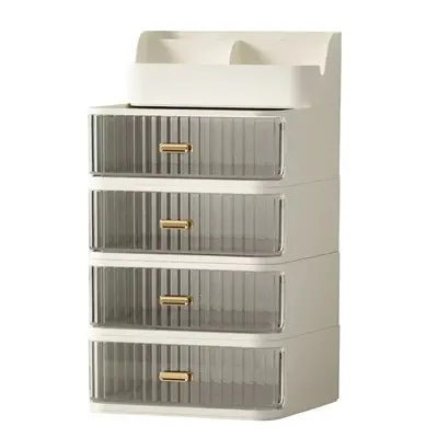 Luxury cosmetic storage box with drawers, dustproof