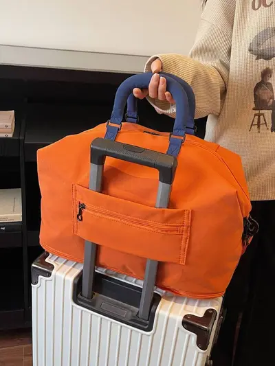 Große Reisetasche für Grenzübergang mit erweiterbarer Kapazität, Damen-Kurzstrecken-Geschäftsreise-Gepäck, Bordgepäck-Tasche, multifunktionale Fitness-Tasche