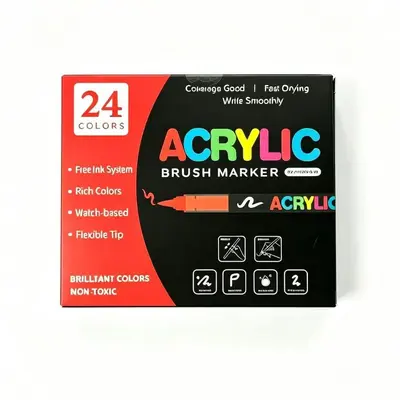 Acrylmarkerset, weiche Spitze, professionelle Kunstmal-Farbstifte - 8