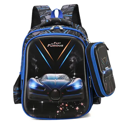 School backpack hard shell 15-inch with stationery box set - 9
