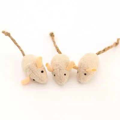 Plush Catnip Mouse Cat Toy, 3-Piece Set - 6