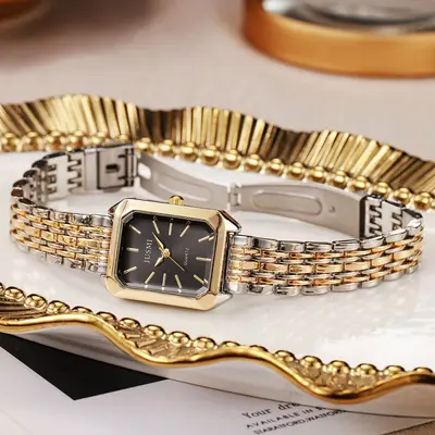Women's watch square dial retro steel band JUSMI
