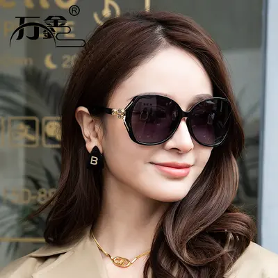 Polarized Four-Leaf Clover Large-Frame Retro Sunglasses for Women - 3