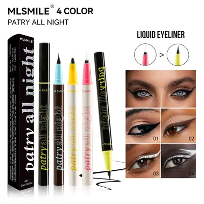MLSMILE wasserfester Flüssig-Eyeliner in Schwarz, Weiß und Silber