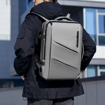 Waterproof Business Backpack with USB Laptop Compartment - 4