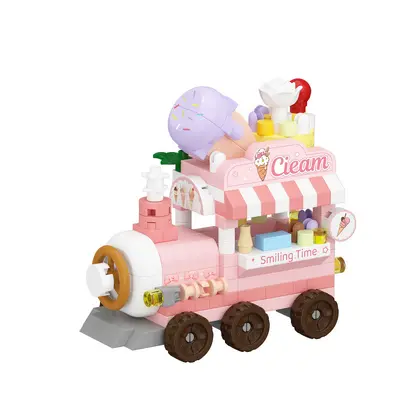 Çocuklar için DIY yapı blokları seti, küresel gurme karavan, eğitici oyuncak - 6