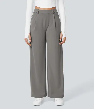 Suit trousers, casual pocket trousers, loose-fit straight trousers - 9