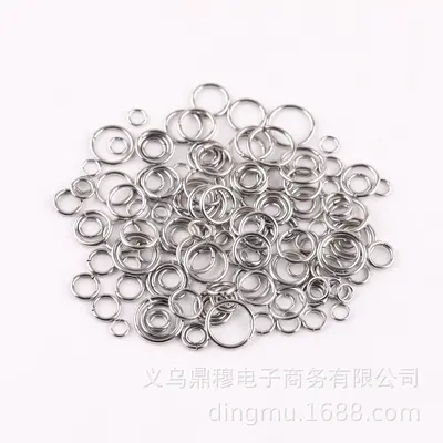 DIY Jewelry Accessories Handmade Materials Stainless Steel Open Rings Bead Bracelet Connectors Single Ring Titanium Steel Open Rings