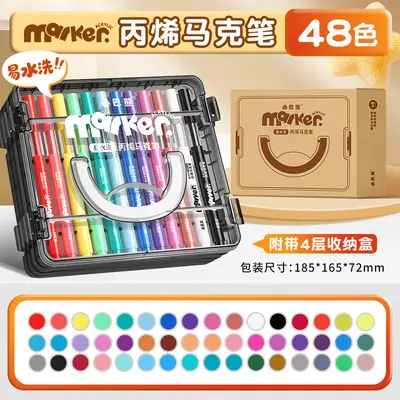 Kabaxiong water-wash acrylic marker set for children - 9