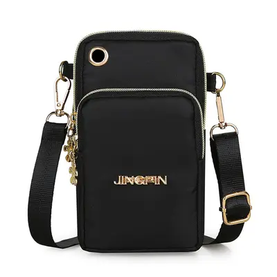 Handytasche Damen vertikal Schulter Umhängetasche 2025 neu Nylon Oxford Gewebe Schultertasche mit Reißverschluss Münzgeldbörse - 7