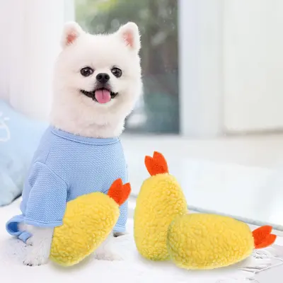Plush Chicken Dog Chew Toy with Squeaker, Durable and Bite-Resistant - 4