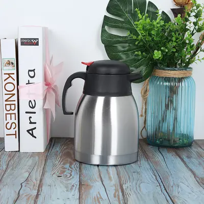 2 L Double-Wall Stainless Steel Vacuum Kettle with Gooseneck Spout