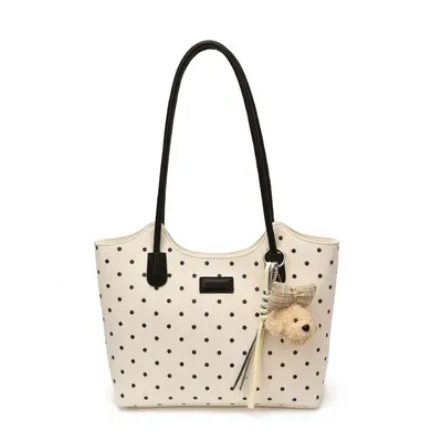 Niche Single Shoulder Bag for Women, Large Polka Dot Tote Bag - 9