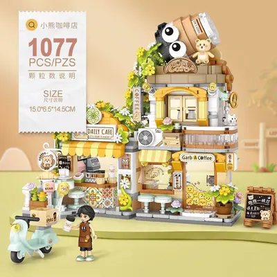 LOZ Foldable Street View Building Block Set Large Orange Cat - 12