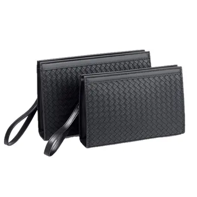 Herren-Clutch im Flechtmuster, großes Fassungsvermögen - 6
