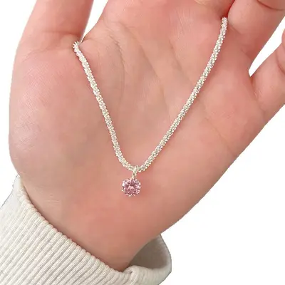 S925 Sterling Silver Mobius Ring Heart Pendant Necklace for Women Niche Design Lightweight Luxury Elegant Collarbone Chain High-End Necklace Accessory