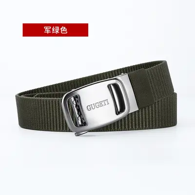 Herstellergroßhandel Bestseller Neue Herren-Sportgürtel Outdoor-Gürtel mit automatischer Schnalle Jugend-Leinengürtel bequem und atmungsaktiv - 13