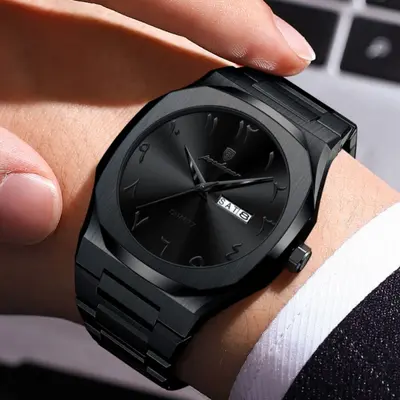 Men's quartz watch, waterproof, dual calendar - 3