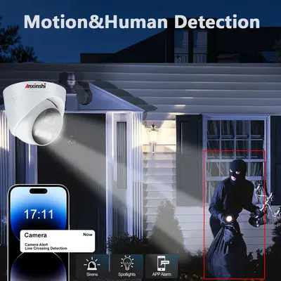 8CH Kamera Kiti Su Geçirmez Tam Renkli Ip Cctv POE Kamera APP Üzerinden Uzaktan İzleme ve Oynatma - 3
