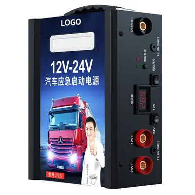Car Emergency Jump Starter Power Bank 12/24V Universal for Trucks and Cars - 6