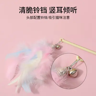 Cactus Feather Cat Wand, Interactive Indoor Cat Toy - 4