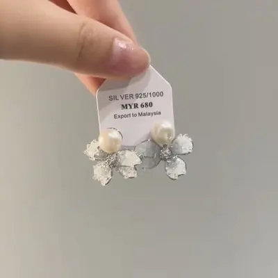 Crystal butterfly earrings, luxury design - 8