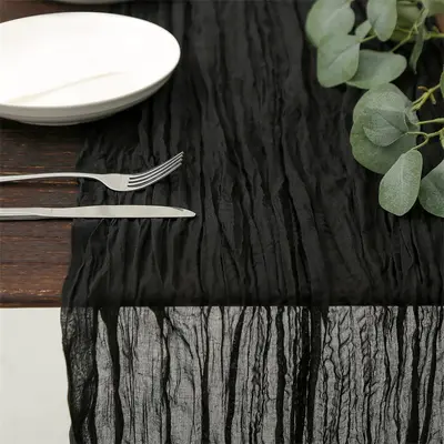 Balinese Gauze Crinkle Bohemian Table Runner - 9