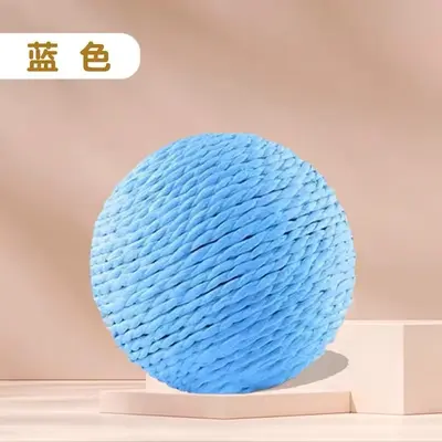 Katzenspielzeug Sisalball 6 cm XL mit Katzenangel und strapazierfähigem Kauspielzeug - 8