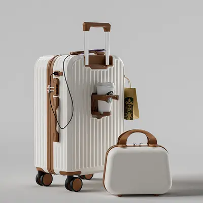 2025 Korean style wheeled luggage, stylish, sturdy and durable suitcase, universal silent wheels, coded box for male and female students - 13