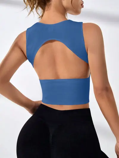 Quick-Dry Seamless Yoga Tank Top for Running and Fitness - 11