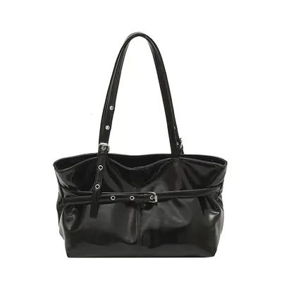 Women's Large Capacity Retro Tote Bag with Single Shoulder Strap - 7