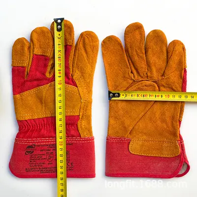Cowhide Work Gloves, Wear-Resistant and Non-Slip