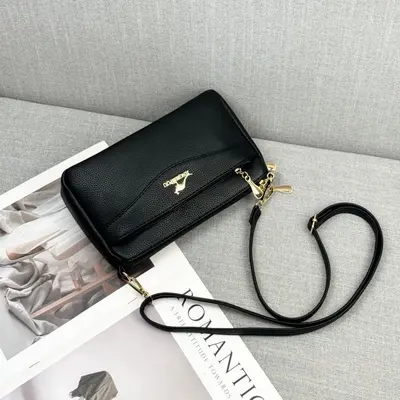 PU Women's Bag Large Capacity Multi-Layer Crossbody Bag Shoulder Bag Versatile Patchwork Bag - 7