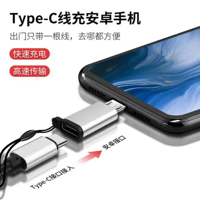 Type-C'den Mikro Şarjına Hızlı Veri Transferi Adaptörü Android TYPEC Cep Telefonu Adaptörü Alüminyum Alaşımı