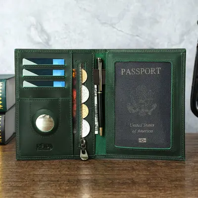 Pasaport Çantası, Deri, RFID Korumalı - 11