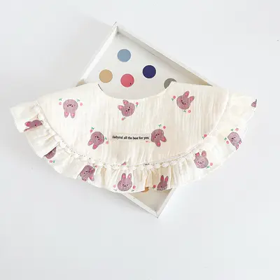 Baby Cotton Gauze Bib, Waterproof, 360 Adjustable - 7