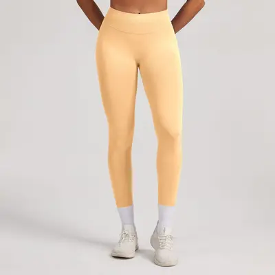 Quick-Dry Matte Ribbed Running Tights, Seamless Women's Yoga Leggings - 6