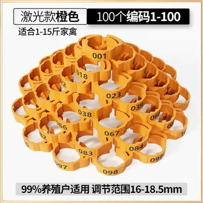 Chicken leg rings, snap-type poultry identification rings, custom text - 13
