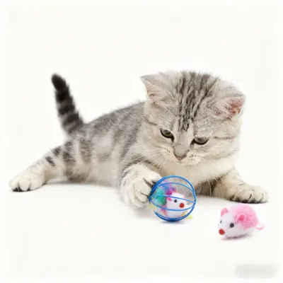 猫玩具滚球猫玩具小老鼠猫咪笼中鼠宠物玩具逗猫用品宠物猫玩具球