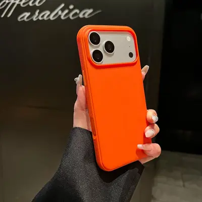 Deri desenli manyetik telefon kılıfı, Apple 17 Pro için kaymaz yumuşak kılıf