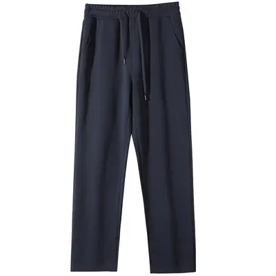 Men's Loose Solid Color Sweatpants, Spring and Autumn, Plus Size - 11