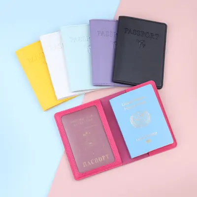 Business Travel Passport Holder RFID Passport Protective Case Document Pouch PU Leather Card Holder Factory Stock