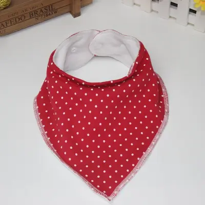 Baby drool towel, double-layer triangle with snap buttons - 11