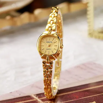 Women's Bracelet Watch, Golden, Vintage Quartz - 4