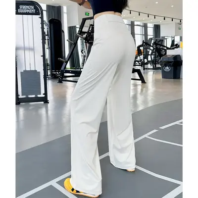 2026 Model Arka Cepli Yüksek Bel Düz Paça Yaz Yoga Taytı Kadın - 9