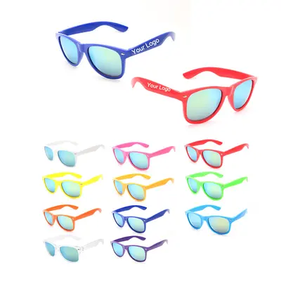 Men's Solid Color Metal Stud Sunglasses with Custom Logo - 1